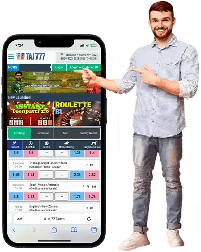 Phone Mockup with Person